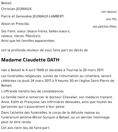 Claudette DATH