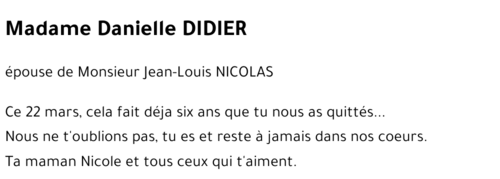 Danielle DIDIER