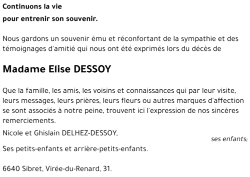 Elise DESSOY