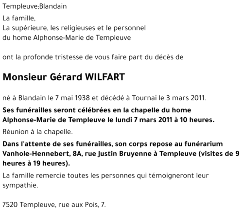 Gérard WILFART