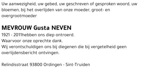 Gusta Neven