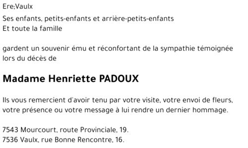 Henriette PADOUX