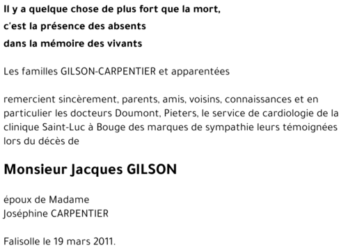 Jacques GILSON