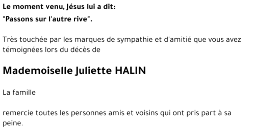 Juliette HALIN