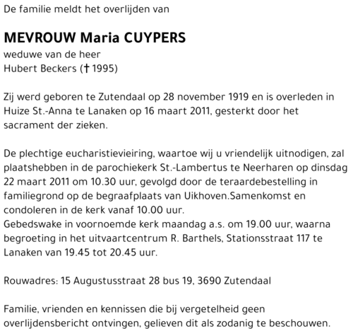 Maria Cuypers