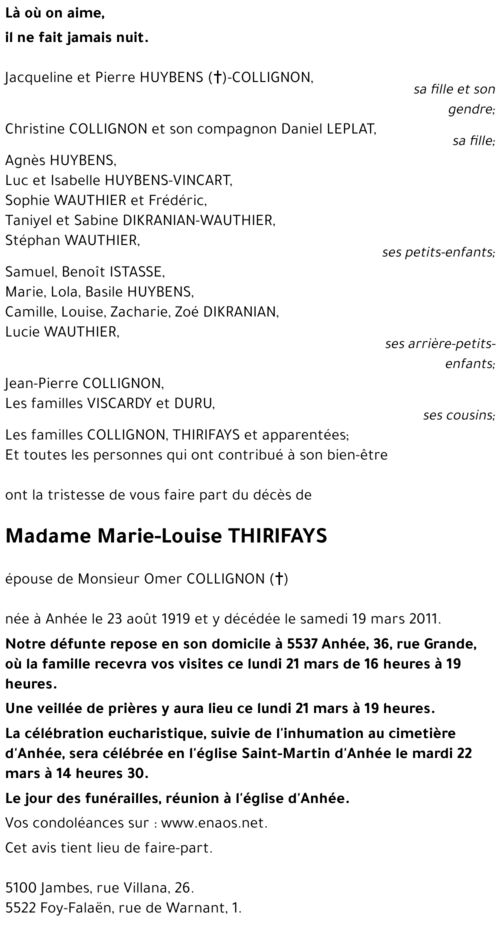 Marie-Louise THIRIFAYS