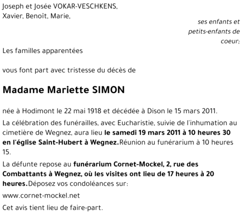 Mariette SIMON