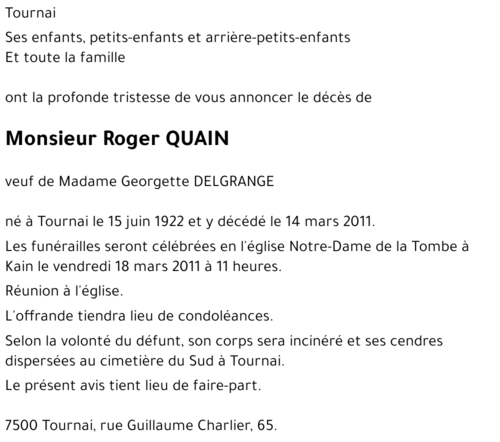 Roger QUAIN