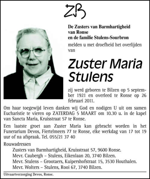 Zuster Maria Stulens