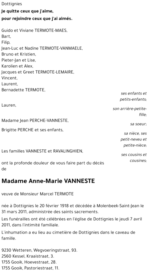 Anne-Marie VANNESTE