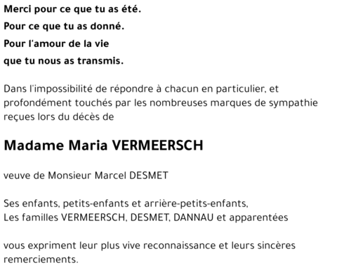 Maria VERMEERSCH
