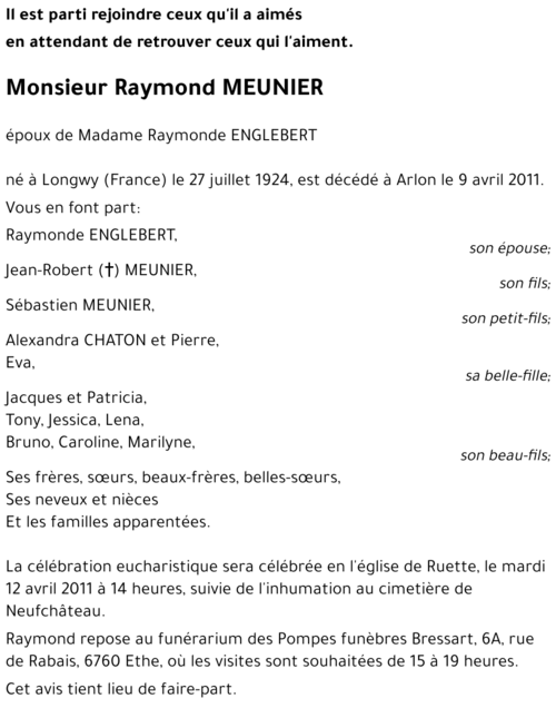 Raymond MEUNIER