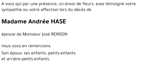Andrée HASE
