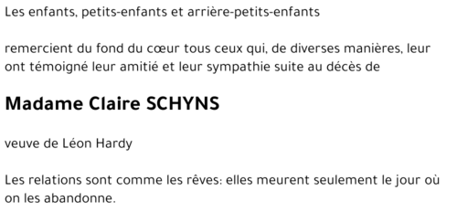 Claire SCHYNS