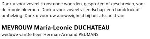Maria-Leonie DUCHATEAU