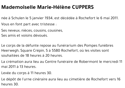 Marie-Hélène CUPPERS