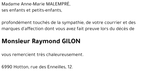 Raymond GILON