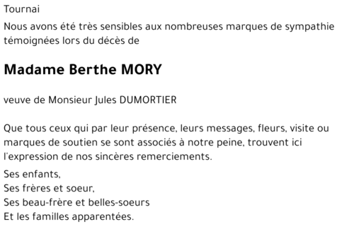 Berthe MORY