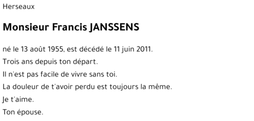 Francis JANSSENS