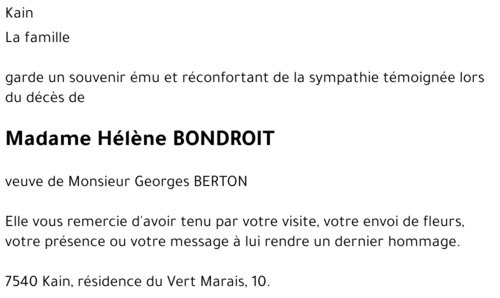 Hélène BONDROIT