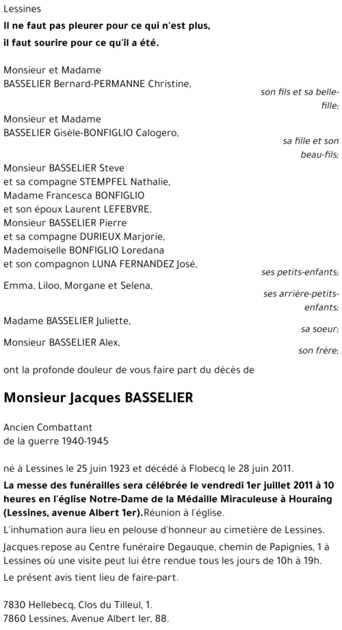 Jacques BASSELIER