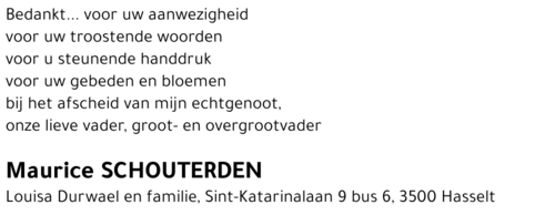 Maurice SCHOUTERDEN