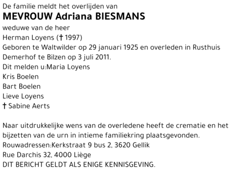 Adriana Biesmans