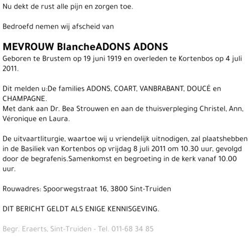 Blanche Adons