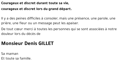 Denis GILLET