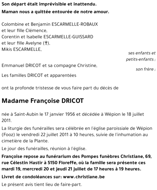 Françoise DRICOT