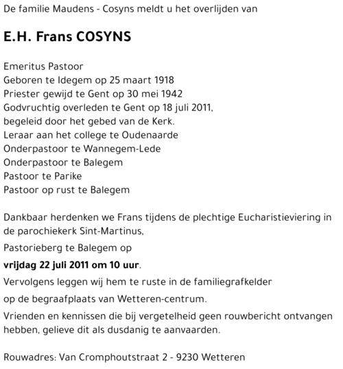 Frans COSYNS
