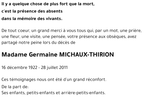 Germaine THIRION
