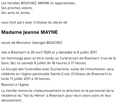Jeanne MAYNE