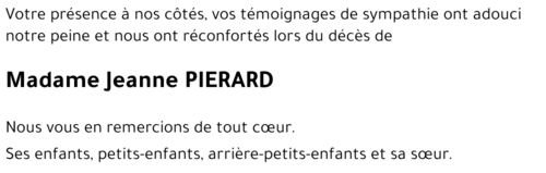Jeanne PIERARD