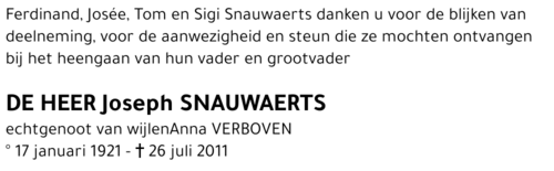 Joseph Snauwaerts