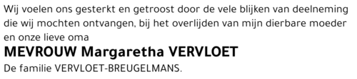 Margaretha Vervloet