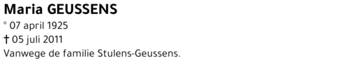 Maria Geussens