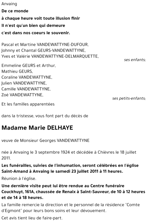 Marie DELHAYE