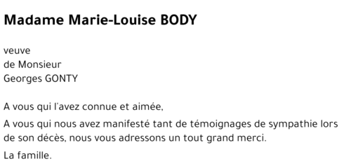 Marie-Louise BODY