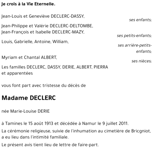 Marie-Louise DERIE