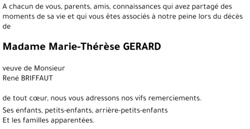 Marie-Thérèse GERARD