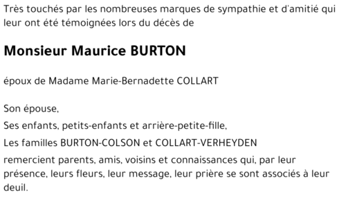 Maurice BURTON
