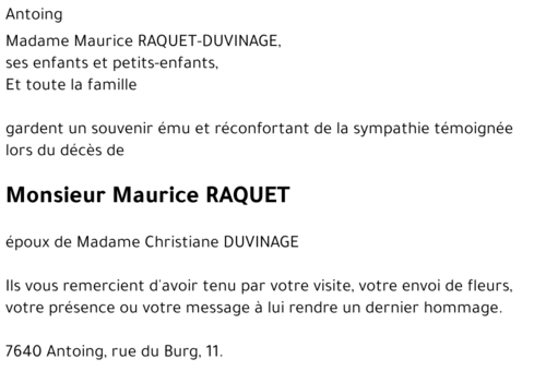 Maurice RAQUET