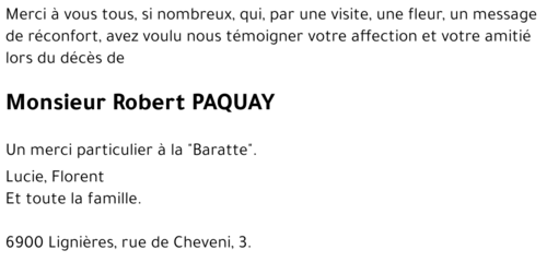 Robert PAQUAY
