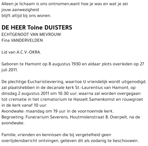 Toine Duisters