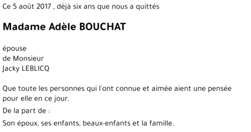 Adèle BOUCHAT