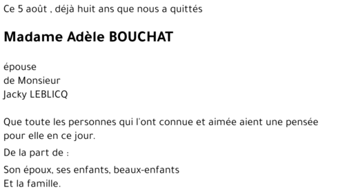Adèle BOUCHAT