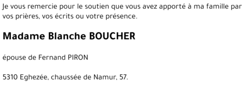 blanche BOUCHER