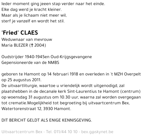 'Fried' Claes