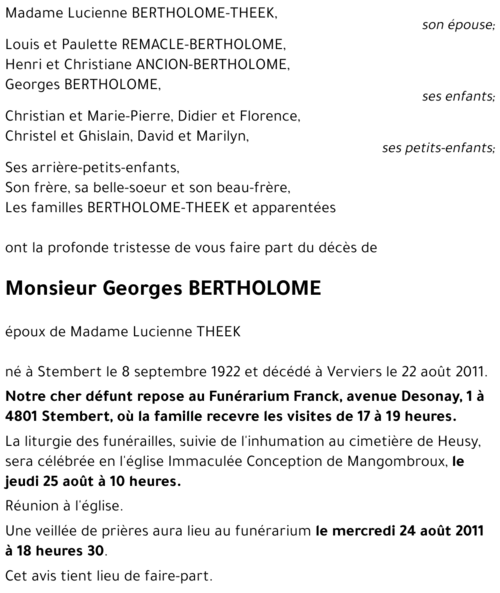 Georges BERTHOLOME